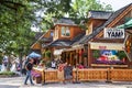 Zakopane, Poland - August 24, 2015: Famous Krupowki street.